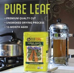 Eco Teas Organic Yerba Mate Tea 3 Pack Loose Leaf Unsmoked 16 oz Exp Nov 2029