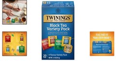 Gourmet Black Tea Bags Collection – 20 Count Selection of Classic Flavors