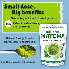 Cherie Sweetheart Organic Matcha Green Tea Powder – 16oz