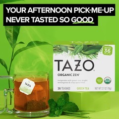 TAZO Organic Zen Green Tea, Tea for Health and 144 Bags