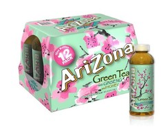 Arizona Green Tea with Ginseng and Honey, 16 Fl Oz (Pack of 12)