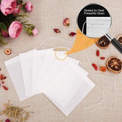 100PCS Disposable Tea Filter Bags Drawstring Loose Leaf Tea Infuser 1 Cup SizeX0