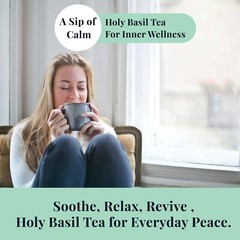 225 Holy Basil Tea Bags, Pure Tulsi Tea, All Natural Herbal Tea, No Caffeine