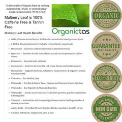 Organic Black Mulberry Leaf Tea (Morus Nigra) Wild Harvest Premium Quality