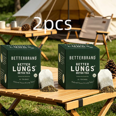 Betterbrand Better Lungs Detox Tea 2-Pack Caffeine-Free Herbal Tea (30 Bags)