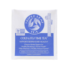 Triple Leaf Tea COLD & FLU TIME Caffeine Free 20 Tea Bags 1.06oz box