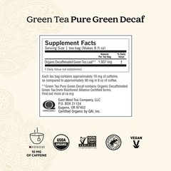 Yogi Tea – Green Tea Pure Green Decaf – Supports Vitality – 6 Pack, 96 Tea Bags