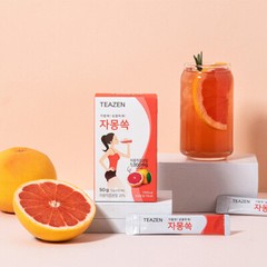 TEAZEN Grapefruit Green Tea Powder (5g x 10 Packet) 3 Pack Tea Powder