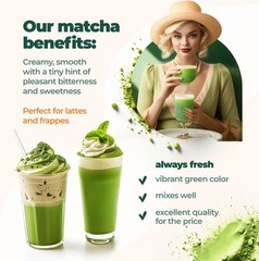 Matcha Powder, Japanese USDA and JAS Organic Matcha Green Tea Powder, Culinar…