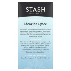 Herbal Tea, Licorice Spice, Caffeine Free, 20 Tea Bags, 1.2 oz (36 g)