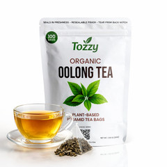 Organic Oolong Tea Bags – 100 Count (Plant-Based Pyramid Tea Bags)