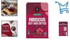 Organic Hibiscus Flowers 16oz Bulk Loose Leaves for Tea Baking Skin Care