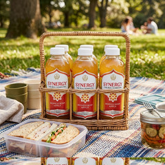 Synergy The Real Kombucha Honeycrisp Apple 16oz 6 Pack Tea Beverage