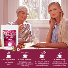 Hibiscus Tea 72 Bags Natural Dried Hibiscus Flower Support Digestion Herbal Tea