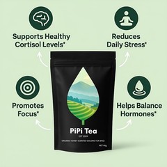 PiPi Tea Organic Oolong Bags –Cortisol & Calming Tea for Anxiety, Weight Loss 🔥