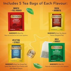Gourmet Black Tea Bags Collection – 20 Count Selection of Classic Flavors