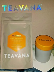 🍑🌈 🍑 NEW! 2 OZ TEAVANA PEACH TRANQUILITY HERBAL FACTORY SEALED TEA & TIN 🌈🍑