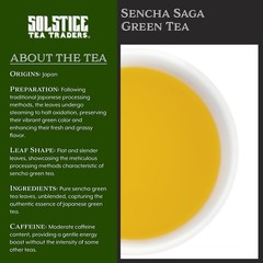 Solstice Loose Leaf Sencha Green Tea Japanese Style Bulk 16 oz 1 LB Bag