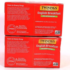 Twinings, English Breakfast, Decaffeinated 50 Tea Bags, 2 Boxes, Best By: 10/27