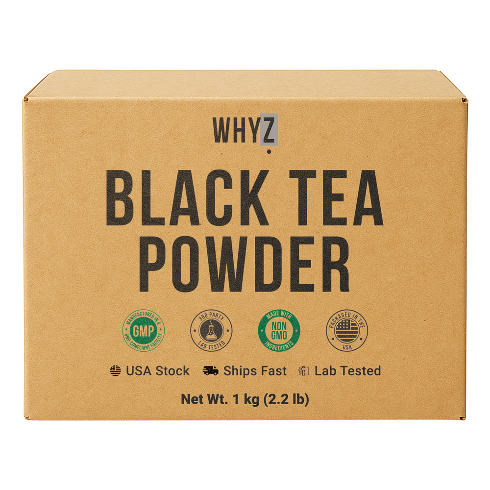 Whyz Bulk Instant Black Tea Powder, No Fillers, Wholesale Black Tea, USA Stock