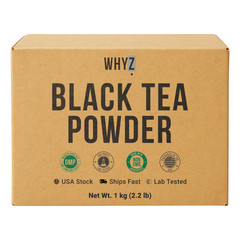 Whyz Bulk Instant Black Tea Powder, No Fillers, Wholesale Black Tea, USA Stock