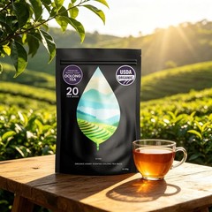 PiPi Tea Organic Oolong Bags – Whole Leaf, 20 (4g Each) 20