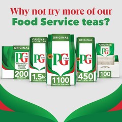 PG Tips One Cup Original Tea Bags (Pack of 1, Total 1100 Tea Bags)