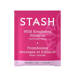 Stash Tea Wild Raspberry Hibiscus Herbal Tea, Box of 100 Tea Bags (Packaging May