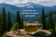 Carpathian Pleasure Herbal Tea 120g Ivan Tea Mint Raspberry Blend