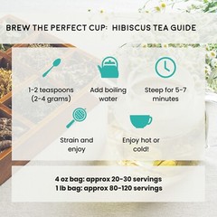 Organic Hibiscus Flowers, Cut&Sifted – Herbal Tea & Culinary Use, Caffeine Free