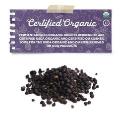Fermentaholics USDA Organic Dried Elderberries, 1 lb All Natural non-GMO