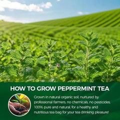 Natural Peppermint Tea 180g.120 Herbal Tea 100% Natural Peppermint Leaves.Non…