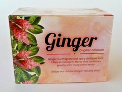 TE DE JENGIBRE GINGER TEA BLEND WITH 25 BAGS Therbal Brand Made in Mexico