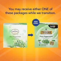 Twinings Pure Peppermint Herbal Tea 100 Individually Wrapped Bags Caffeine Free