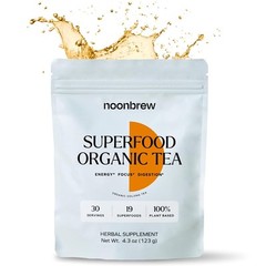 NoonBrew Oolong Mushroom Tea – Natural Energy, Focus & Mood Support, 30 Servings