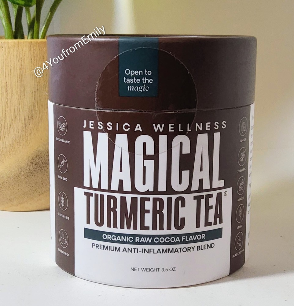 Jessica Wellness Magical Turmeric Tea Organic COCOA FLAVOR 3.5oz SEALED / NEW