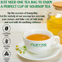 KEYXE – USDA Organic Soursop Graviola Leaves Tea 50 Bags. Non-Gmo Verified , 100