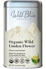 Organic Linden Flower Herbal Tea – Caffeine Free Tisane – 20 Plant Based Tea