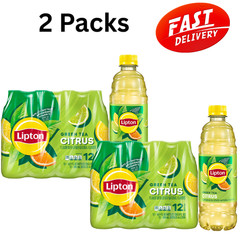 Lipton Iced Green Tea, Citrus Bottled Tea Drink, 16.9 oz, 12 Bottles x 2 Pack
