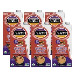 6-Pack Oregon Chai Spiced Chai Tea Latte Concentrate Organic Gluten Free, 32oz