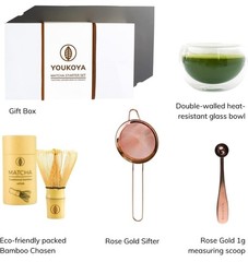 4 Piece Matcha Set Starter Kit Traditional Tea Tools Barista Grade, OPEN BOX