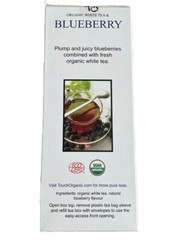 Touch Organic BLUEBERRY WHITE Tea Bags, 40 Bags, 2.5 oz