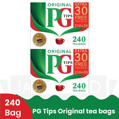 PG Tips 240 Tea Bags Pack of 2 – Damaged Box, Open Packaging, Fresh Inside
