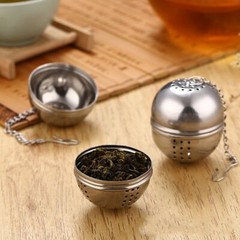 1/2 PCS Mesh Tea Infuser Stainless Metal Cup Strainer Loose Leaf Filter W/Lid