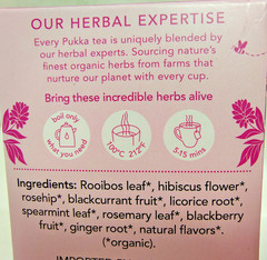 PUKKA Morning Berrty Tea, Organic, Caffeine Free, BB 3/28, Lot of 70 Bags