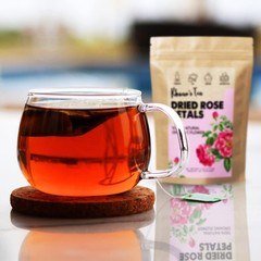Premium Dried Rose Petals – Plant-based & Edible Flowers for Baking Decoratio…