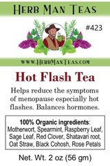 HOT FLASH TEA- for menopause symptoms, especially hot flashes. It works great!