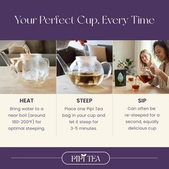 PiPi Tea Organic Oolong Bags – Whole Leaf, 20 (4g Each) 20
