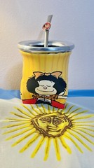 Mate cup yerba argentino – Mafalda + bombilla straw Mafalda