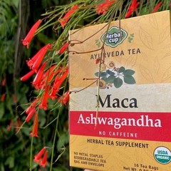 Herbal Cup Ayurveda Maca Tea, Organic Ashwagandha, No 16 Count (Pack of 1)